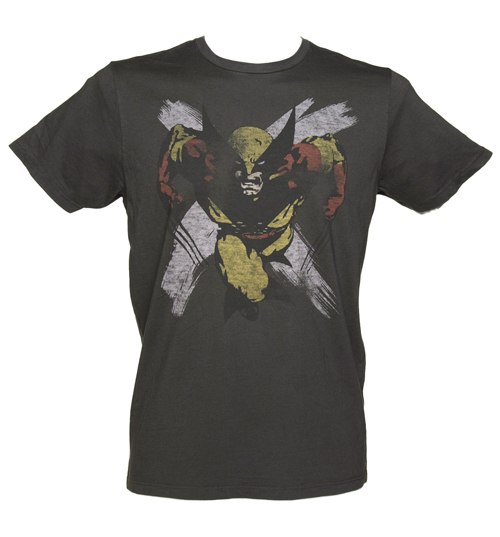 Mens Charcoal Marvel Comics Wolverine