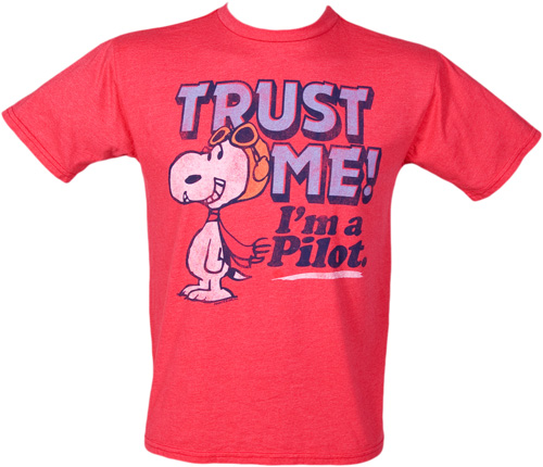 Mens Snoopy Trust Me Im A Pilot