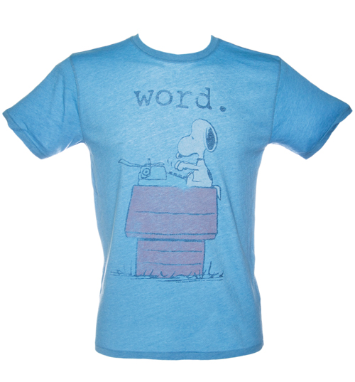 Men’s Snoopy Word Vintage Crew Neck