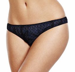 Blue snakeskin effect Brazilian briefs