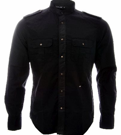 Just Cavalli Mens Military Nehru Neck Shirt