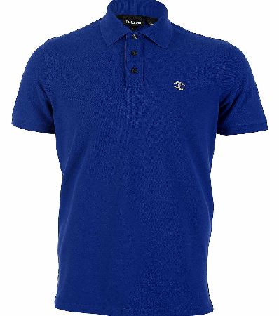 Just Cavalli Printed Under Collar Polo Blue