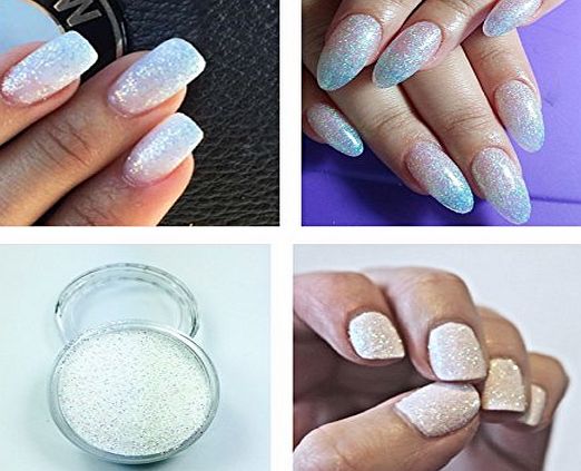 Just Crystals Boutique Mermaid Sparkle Iridiscent Acrylic Powder Pre Mixed Glitter Nail Extension Art Design 5g Pot