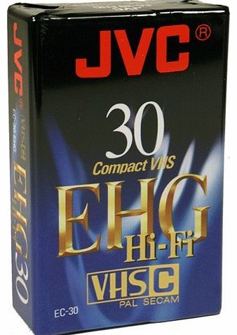 JVC EC30 EHG Blank VHSC Compact Tapes 30 Mins - Pack of 3