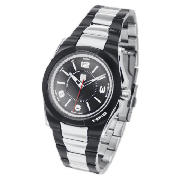 K-Swiss Mens Black and Silver Circle Bracelet