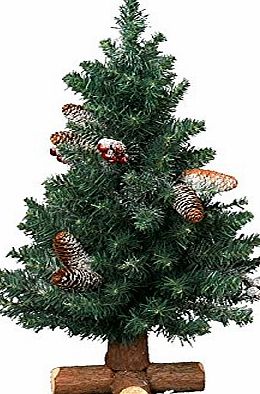 Kaemingk Frosted Sherwood Mini Tree w/Cones/Berries 75cm