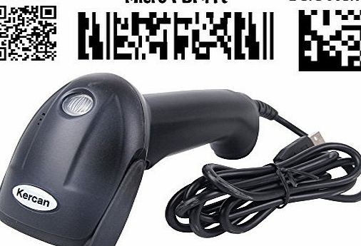 Kercan Handheld Wired USB 2D QR PDF417 Data Matrix Barcode Scanner CCD Automatic Sensing Bar Code Reader