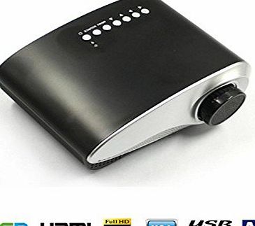 Kingcenton Mini Projector, Kingcenton Portable Projector LED Multimedia Video LCD Support 1080p 720p Home Cinema / IOS / Andorid / Laptop Computer Mobile (Black)