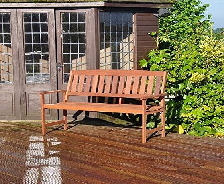 Kingfisher 3 Seater Hardwood Garden Patio Bench