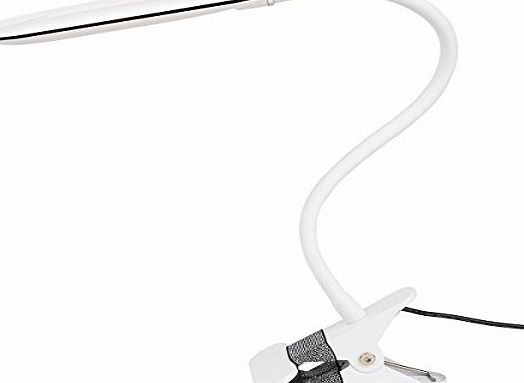 Kingland Clip on Lights, Kingland LED Desk Lamp 2-Level Dimmable 24 Eye-Care LED (12 Cool White LEDs, 12 Warm White LEDs) Flexible Children Book Reading Bedside Bed Bedroom Craft Music Stand Clamp USB Table La