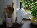 Kitchen Roll Holder in recycled wood