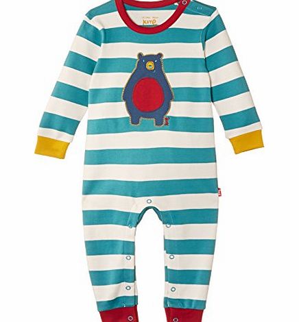 Kite Baby Boys Bear Striped Long Sleeve Romper, Multicoloured, 0-3 Months