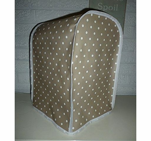 Kitsch N Crafts Stone amp; White Polka Dot PVC Magimix Premium 5200 XL Food Processor Cover