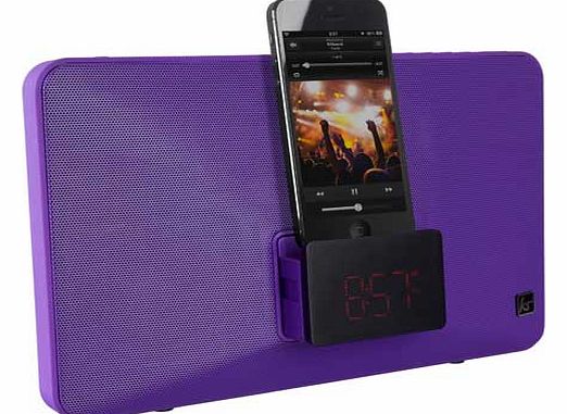 KitSound Fresh Dock Clock Radio - Purple