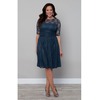 Luna Lace Dress In Deep Teal Blue