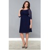 Morgan Mesh Dress In Navy