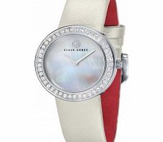 Klaus Kobec Ladies Penny White Leather Strap