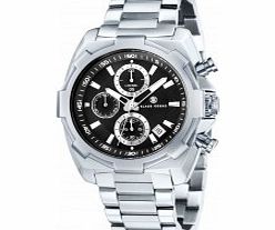 Klaus Kobec Mens Snipers Silver Chronograph Watch