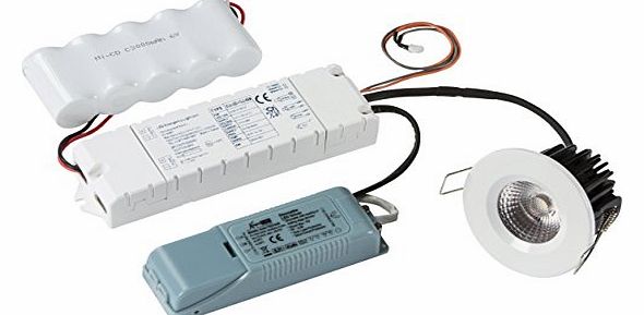 Knightsbridge VFR7EM ProKnight 8 Watt 3 Hour Emergency Lighting Kit Fixed and Tilt Downlight