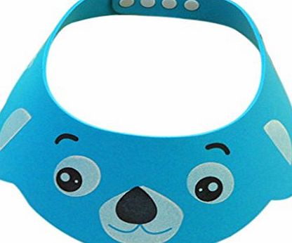 Koly Fashion For Baby Adjust Shampoo Shower Bathing Bath Protect Soft Cap (Blue )