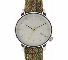 Komono Mens Winston Tweed Green Watch