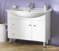 980mm White Vanity Unit