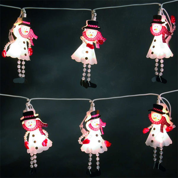 Snowman Lights - 10 Snowmen with 20 bulbs