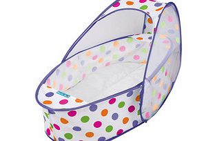 Polkadot pop up travel bassinette