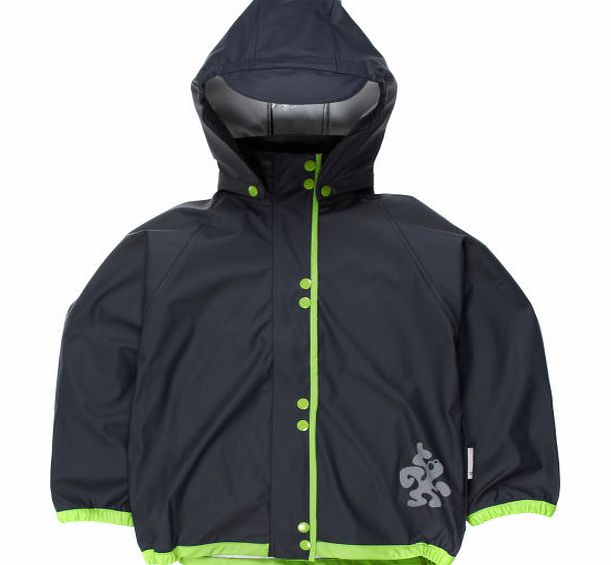 Kozi Kidz Boys Kozi Kidz Classic Rain Jacket - Navy/Lime