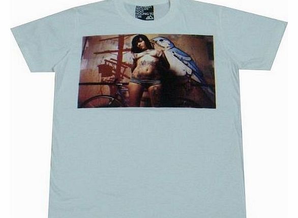 T-Shirt girl bicycle bmx fixed gear bike streetwear / KB02 sz M