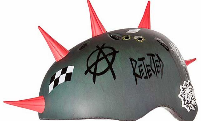 Green Liberty Spikes Bike Helmet - Boys