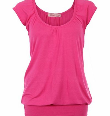 Krisp  Ladies Low Cut Plain Hip Long Line Top T Shirt Tunic Summer Holiday 7604 (10,Teal)