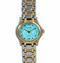 Krug Baumen Ladies Marquis Two Tone Blue Dial