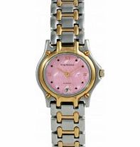 Krug Baumen Ladies Marquis Two Tone Pink Dial