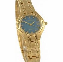 Krug Baumen Ladies Neptune Blue Gold Watch