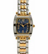 Krug Baumen Ladies Tuxedo Blue Silver Gold Watch