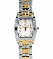 Krug Baumen Tuxedo Two Tone 4 Diamond White Dial