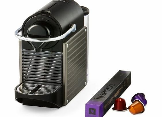 Krups Nespresso by Krups XN300540 Pixie Coffee Machine - Titanium