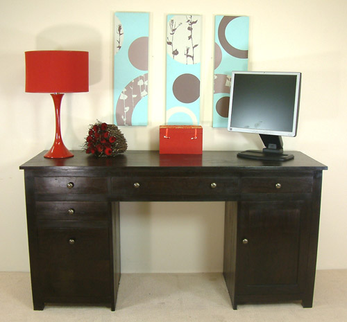 Twin Pedestal Computer Desk