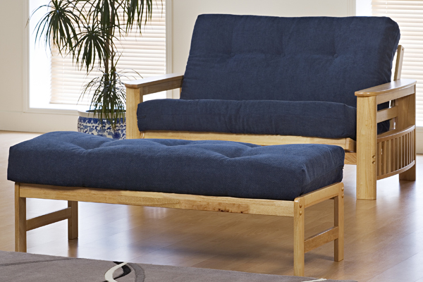 Kyoto Futons Jasmine Love Seat Futon (Fabric 2) Double 135cm