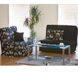 Kyoto Napoli Small Double Futon in Black Fabric Range 1