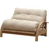 New York Small Double Futon in Stone Fabric Range 1