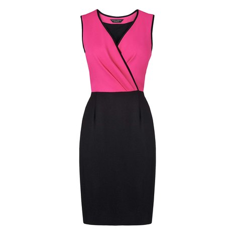 Armina Color Block Dress Colour Fuchsia