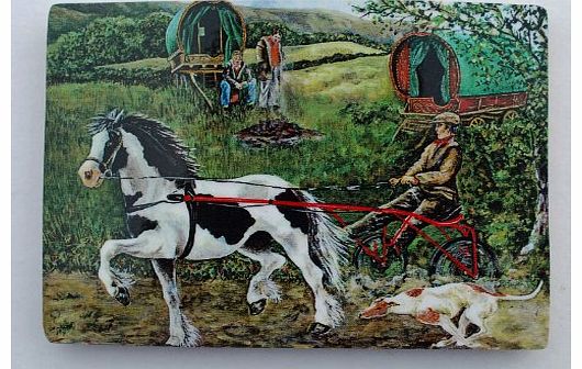 L R Romany Gypsy Scene Magnet - GSJ