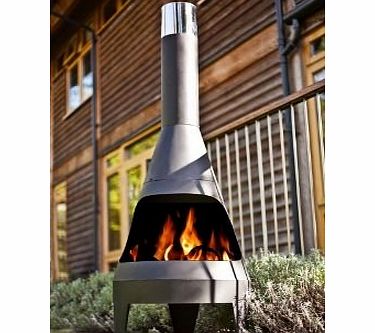 La Hacienda Canyon Black Steel Extra Large Chiminea Chimenea Patio Heater