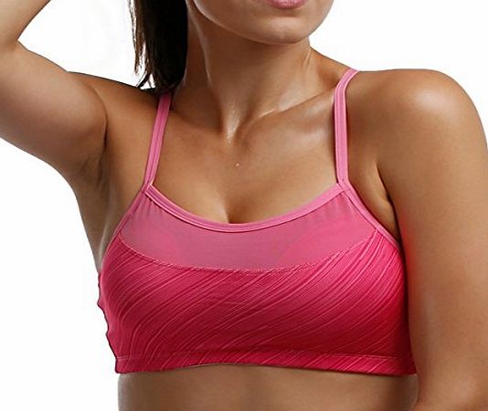 La Isla Womens Alexis Print Strappy Racer Back High Impact Sports Bra