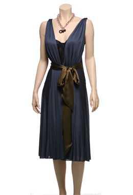 La Petite Salope Blue Draped Dress by La Petite Salope