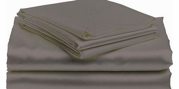 Satin Duvet Cover Italian Finish Solid ( Euro Double IKEA , Silver grey )