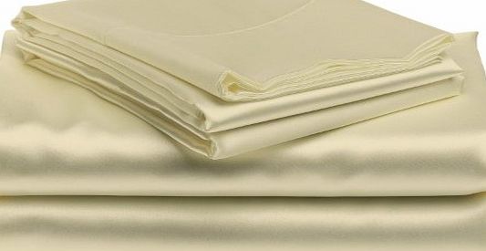 Lacasa Bedding Satin Sheet set Italian Finish Solid ( Uk Single , Beige )