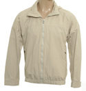 Beige Jacket with Concealed Hood